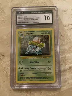CGC 10 Gem Mint Ivysaur Holo 002/034 Trading Card Game Classic CLV Pokemon Card - Image 1