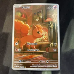 Vulpix 138/132 Me01: Mega Evolution Holo Pokemon Card Full Art Fire Type - Image 1