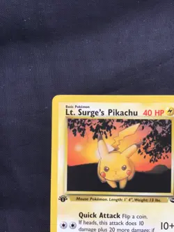Pokemon Cards: Gym Challenge 1st Edition Common: Lt. Surge's Pikachu 84/132 - Image 2