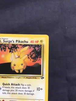 Pokemon Cards: Gym Challenge 1st Edition Common: Lt. Surge's Pikachu 84/132 - Image 3