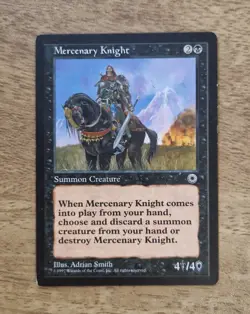 Mercenary Knight ~ Magic: The Gathering card from 'Portal' Set (1997) - Image 1