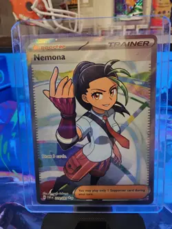 Pokemon TCG Nemona Trainer Paldean Fates Full Art Holo Ultra Rare Card 229/091 - Image 2
