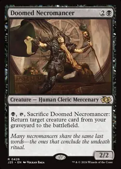 Doomed Necromancer 0426 Non Foil Rare Foundations Jumpstart MTG NM - Image 1