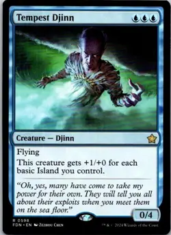 Magic the Gathering Tempest Djinn Foundations MTG Free Shipping! - Image 1