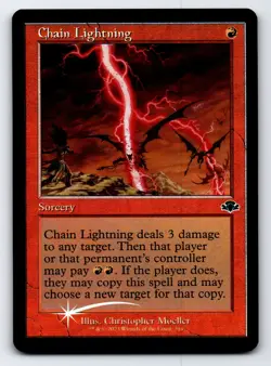 Chain Lightning (Retro Frame) C Dominaria Remastered # 316 NM Foil - Image 1