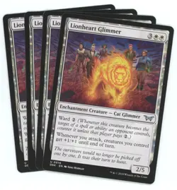 x4 Lionheart Glimmer - 0019 - Duskmourn: House of Horror - MTG - Image 1