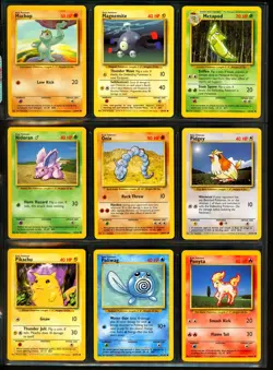 1999 Pokemon BASE SET Unlimited Edition COMPLETE Non Holo COMMON Cards Lot NM - Image 3