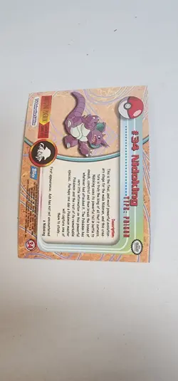2000 Pokemon Topps Chrome Foil Nidoking #34 - Image 3