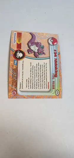 2000 Pokemon Topps Chrome Foil Nidoking #34 - Image 4