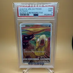 PSA 9 Psyduck 286/SM-P Munch Scream Promo Mint Pokemon Card Japanese - Image 1