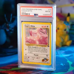 Pokemon TCG Koga's Ditto Gym Challenge Holo Card 10/132 1st Edition Rare PSA 8 - Image 1