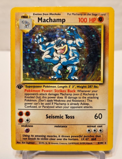 Machamp 8/102 Holo Rare 1st Edition Base Set Pokemon 1141 - Image 1