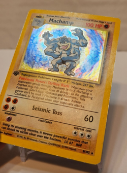 Machamp 8/102 Holo Rare 1st Edition Base Set Pokemon 1141 - Image 3