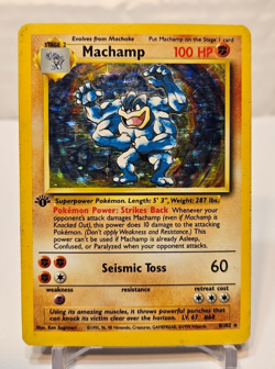 Machamp 8/102 Holo Rare 1st Edition Base Set Pokemon 1140 - Image 1