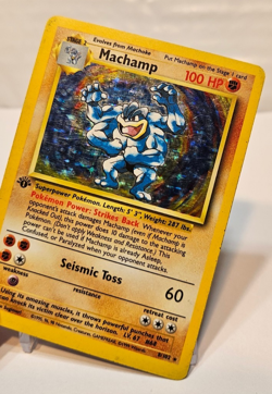 Machamp 8/102 Holo Rare 1st Edition Base Set Pokemon 1140 - Image 4