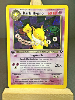 1st edition Dark Hypno 9/82 1st Edition Holo Rare Team Rocket Pokemon TCG LP/MP - Image 1