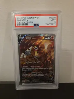 Entei v Crown Zenith Holo Ultra Rare Pokemon TCG GG36/GG70 PSA 9 - Image 1