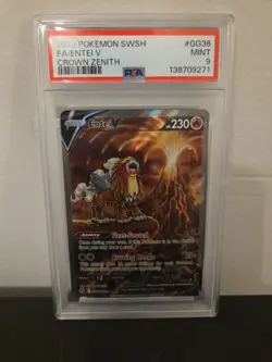 Entei v Crown Zenith Holo Ultra Rare Pokemon TCG GG36/GG70 PSA 9 - Image 2