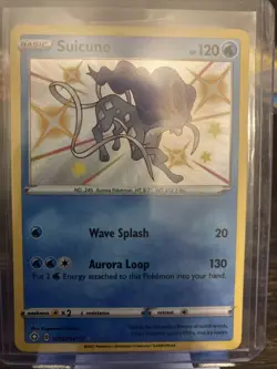Pokemon TCG Suicune Holo Rare Shining Fates Baby Shiny Vault SV022/SV122 Hp 120 - Image 1