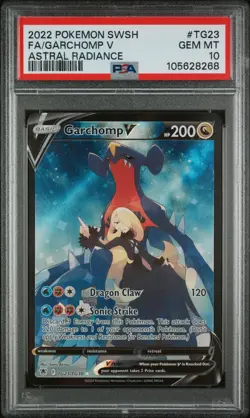 Garchomp V PSA 10 Astral Radiance TG23/TG30 Pokemon 2022 Trainer Gallery English - Image 1
