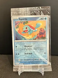 SQUIRTLE 007/165 Stamped Promo (Pokemon Center Preorder Exclusive) SEALED - Image 1