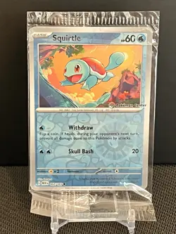 SQUIRTLE 007/165 Stamped Promo (Pokemon Center Preorder Exclusive) SEALED - Image 3