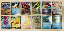 Pokemon Lot of 12 Illustration & Ultra Rare’s Pikachu Charizard Charcadet Hoopa - Image 1