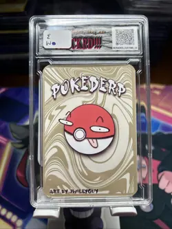 Pokederp Holo SLABBED! Meow Shiny Shining Mew JWilly Pokemon Cracked Customs - Image 2