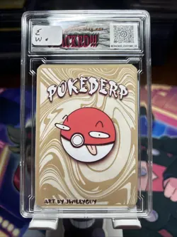 Pokederp Holo SLABBED! Meow Bubble Mew JWilly Pokemon Cracked Customs - Image 2