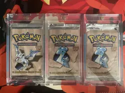 3 Pokemon Super Heavy First Edition Fossil Booster Packs WOC06071 1st - Image 1