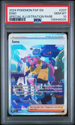 Iono 237/091 Special Illustration Rare Paf En-paldean Fates Pokemon PSA 10 *005 - Image 1