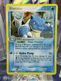 Pokemon TCG Reverse Holo Blastoise Stamped 14/100 Gold Crystal Guardians HP - Image 1