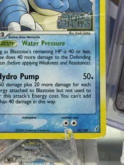 Pokemon TCG Reverse Holo Blastoise Stamped 14/100 Gold Crystal Guardians HP - Image 5