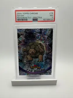 2000 Topps Chrome Pokemon Spectra HOLO #76 GOLEM PSA 7 - Image 1