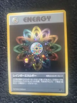 Rainbow Energy Team Rocket Holo Rare Pokemon Japanese 1997 - NM - Image 1