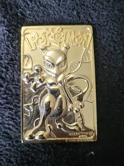 1999 Pokemon MewTwo Burger King 23K Gold Plated #150 Promo Limited Edition - Image 1
