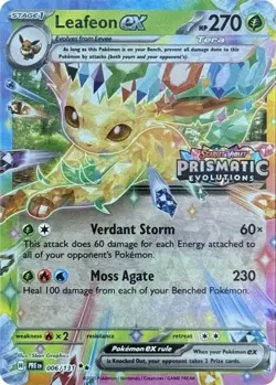 Leafeon ex - 006/131 - Prismatic Evolutions Stamp Promo NM, English Pokemon Pris - Image 1