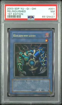 Yu-Gi-Oh 2003 Relinquished PSA 7 SDP-001 1st Edition Pegasus Ultra Rare! - Image 1