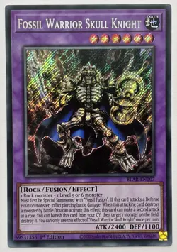 BLAR-EN007 Fossil Warrior Skull Knight - Secret Rare 1st Ed Near Mint YuGiOh - Image 1