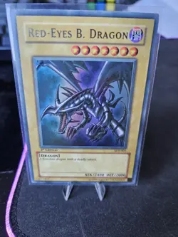 YuGiOh SDJ-001 - Red Eyes Black Dragon - 1st Edition VLP - Image 1