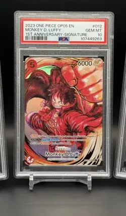 Monkey.D.Luffy Alt Art Oda Signed One Piece ST01-012 Awakening Of New Era PSA 10 - Image 1