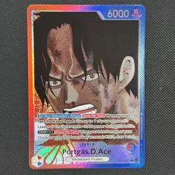 One Piece Portgas.D.Ace OP13-002 Alt Art Leader ENGLISH Carrying On His Will NM - Image 1