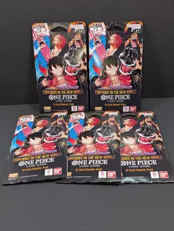 One Piece OP-09 Emperors in the New World One Piece Sleeved Booster Lot Of (5) - Image 1