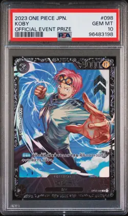PSA 10 One Piece Japanese Koby OP02-098 Official Event Prize - Image 1