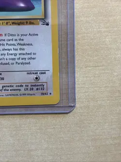 Pokemon TCG Ditto Card 18/62 Fossil Regular Non-Holo Rare, LP Condition - Image 2