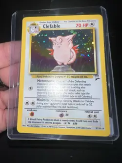 Clefable 5/130 Holo Rare Base Set 2 Pokemon Card NM wotc - Image 1