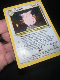 Clefable 5/130 Holo Rare Base Set 2 Pokemon Card NM wotc - Image 3