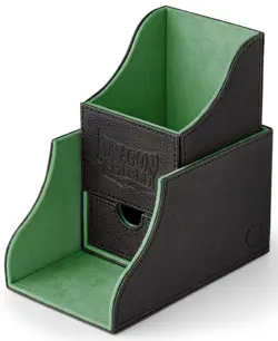 DRAGON SHIELD NEST PLUS 100 BLACK / GREEN CARD STORAGE BOX dice compartment case - Image 3
