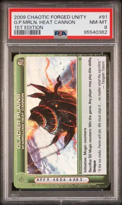 PSA 8 GLACIER PLAINS M'ARRILLIAN HEAT CANNON - Ultra Rare Chaotic Card - Image 1