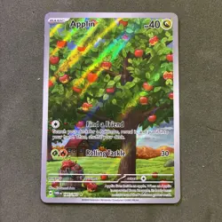 Pokemon Applin 185/167 SV06: Twilight Masquerade Illustration Rare Holo Card - Image 1